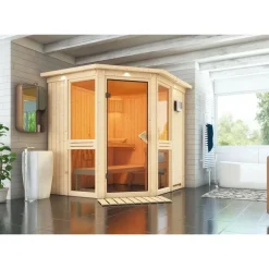 Karibu Amelia 1 inkl. 9 kW Bio-Kombiofen + ext. Steuerung