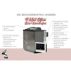 Karibu Amelia 1 inkl. 9 kW Bio-Kombiofen + ext. Steuerung