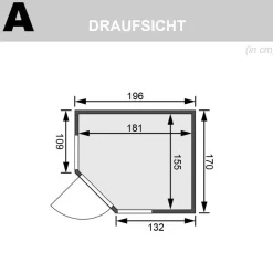Karibu Amelia 1 inkl. 9 kW Bio-Kombiofen + ext. Steuerung
