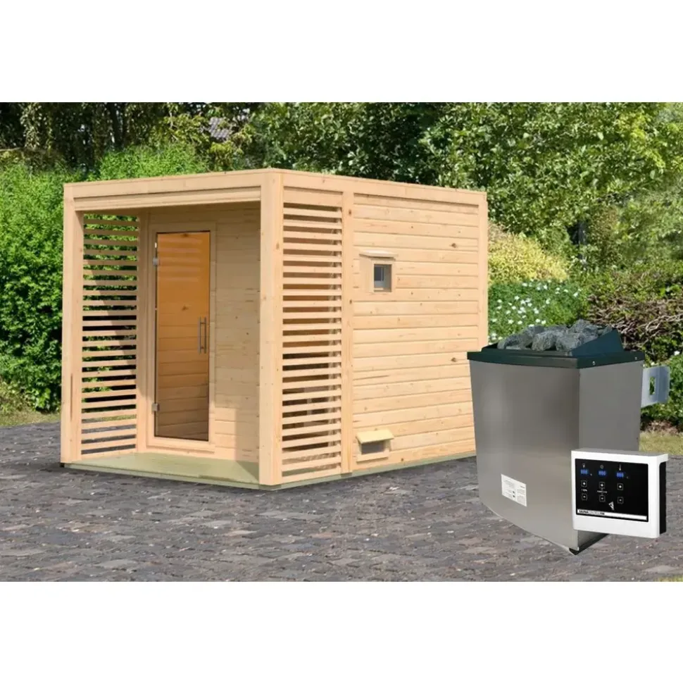Karibu Angkor 2 inkl. 9 kW Ofen + ext. Steuerung
