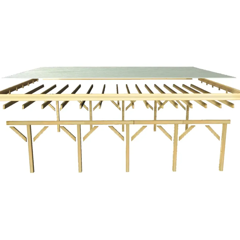 Karibu Classic Einzel 1 2,50 x 3,96 m kdi inkl. PVC-Dachplatten