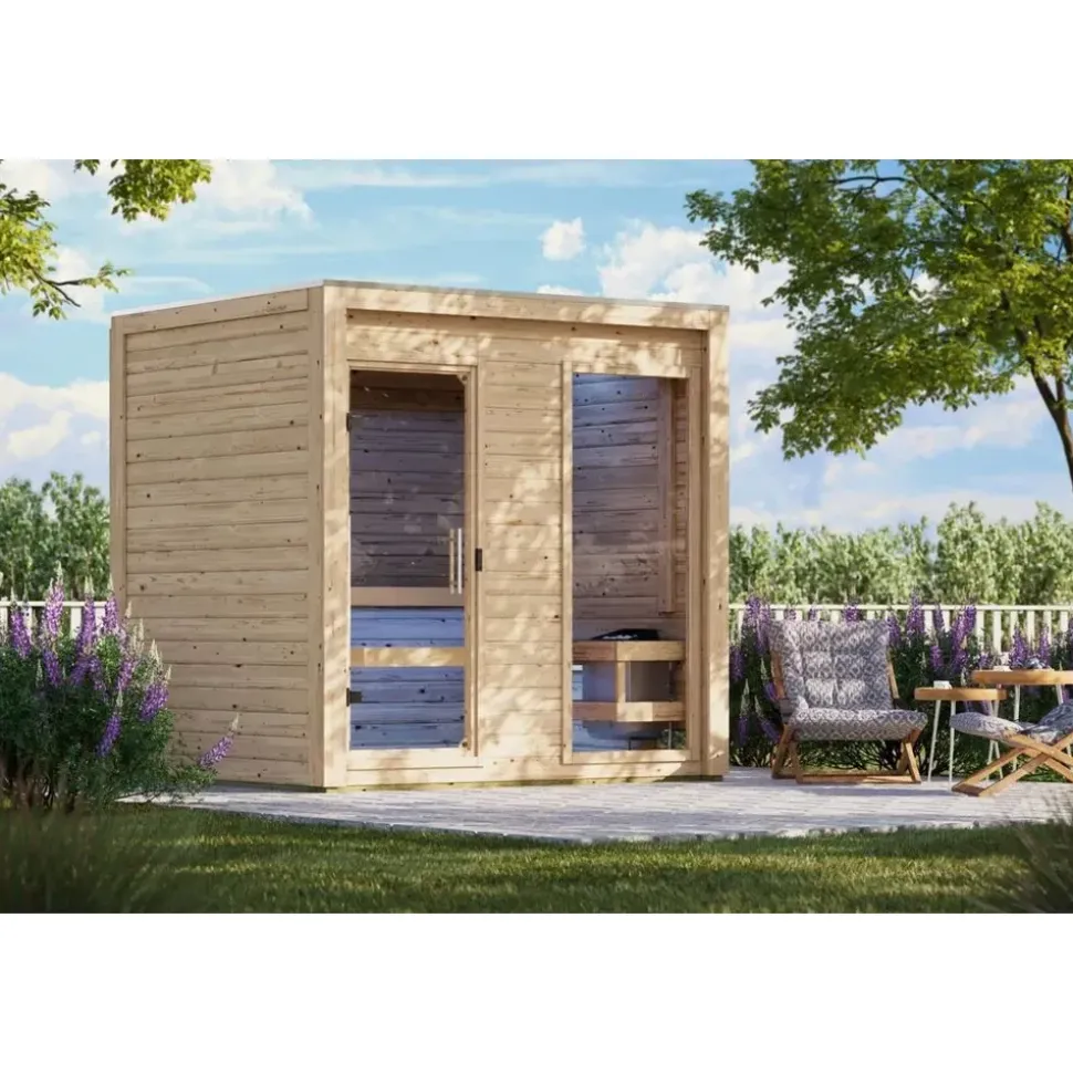 Karibu Hycore 2 inkl. 9 kW Bio-Kombiofen + ext. Steuerung