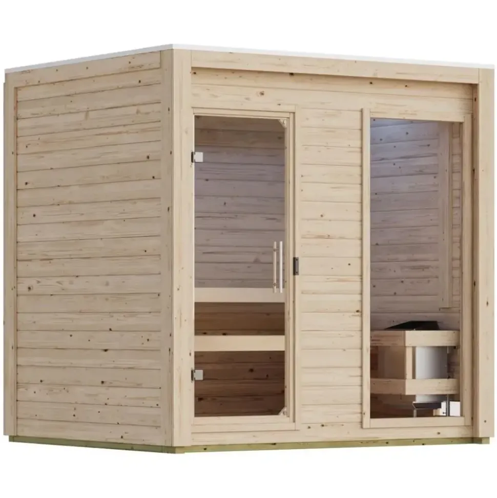 Karibu Hycore 2 inkl. 9 kW Bio-Kombiofen + ext. Steuerung