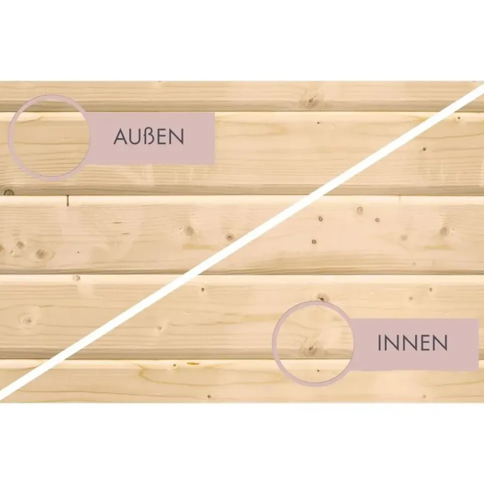Karibu Hygge mit Vorraum ohne Ofen natur