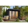 Karibu 38 mm Saunahaus Ares 3 Anthrazit/Anthrazit inkl. 9 kW Ofen Bio + ext. Steuerung
