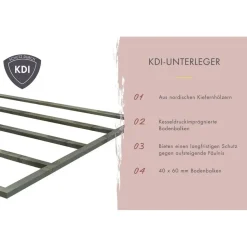 Karibu 38 mm Saunahaus Ares 3 Naturbelassen/Graualuminium ohne Ofen