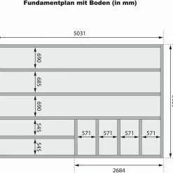 Karibu 38 mm Saunahaus Ares 3 Naturbelassen/Graualuminium ohne Ofen