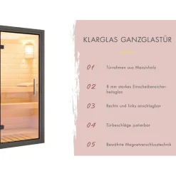 Karibu Saunahaus Angelus XL mit Anbaudach und Minipool