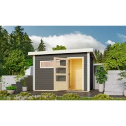 Karibu Skrollan 1 inkl. 9 kW Bio-Kombiofen + ext. Steuerung