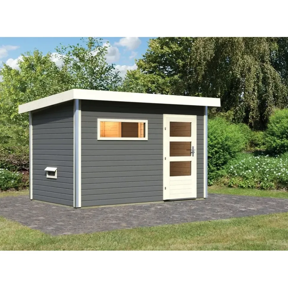 Karibu Skrollan 1 inkl. 9 kW Bio-Kombiofen + ext. Steuerung