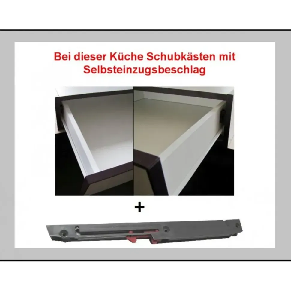 Küchen-Preisbombe Küchenzeile Bianca Basic 240 cm weiß Hochglanz