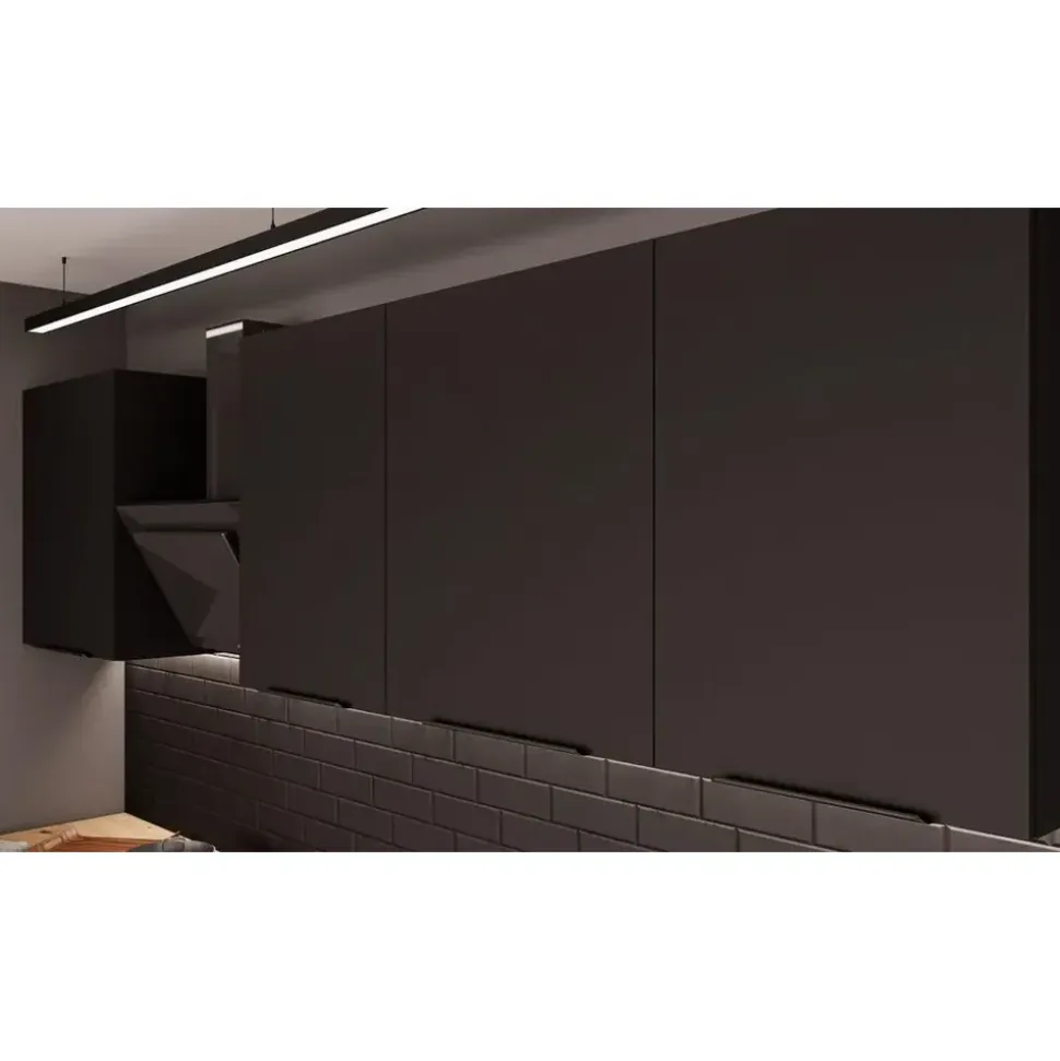 Küchen-Preisbombe Küchenzeile SIENA 280 + 180 cm Schwarz matt