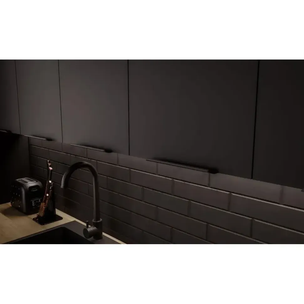 Küchen-Preisbombe Winkelküche Siena L-Form 350 x 290 cm schwarz matt