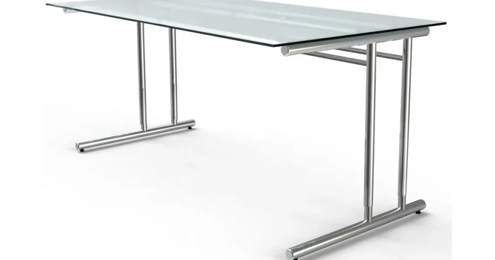 Kerkmann Schreibtisch Artline 160 cm Glas grau