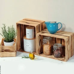 KESPER Aufbewahrungskiste 40 x 30 x 23 cm 23-tlg. braun