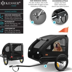 Kesser Boxer 2-in-1 Hundebuggy schwarz