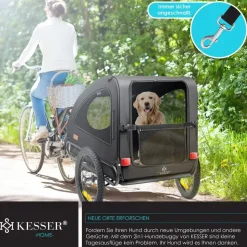 Kesser Boxer 2-in-1 Hundebuggy schwarz