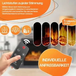 Kesser Elektrokamin LED 3D-Flame braun
