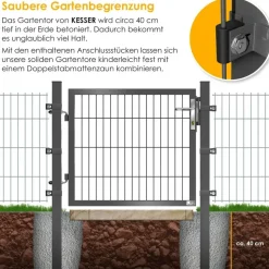 Kesser Gartentor Premium 80 x 106 cm Anthrazit