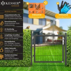 Kesser Gartentor Premium 80 x 106 cm Anthrazit