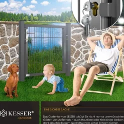 Kesser Gartentor Premium 80 x 106 cm Anthrazit