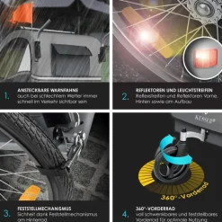 Kesser Kinderanhänger Sport-RX 2 in 1 Joggerfunktion helgrau