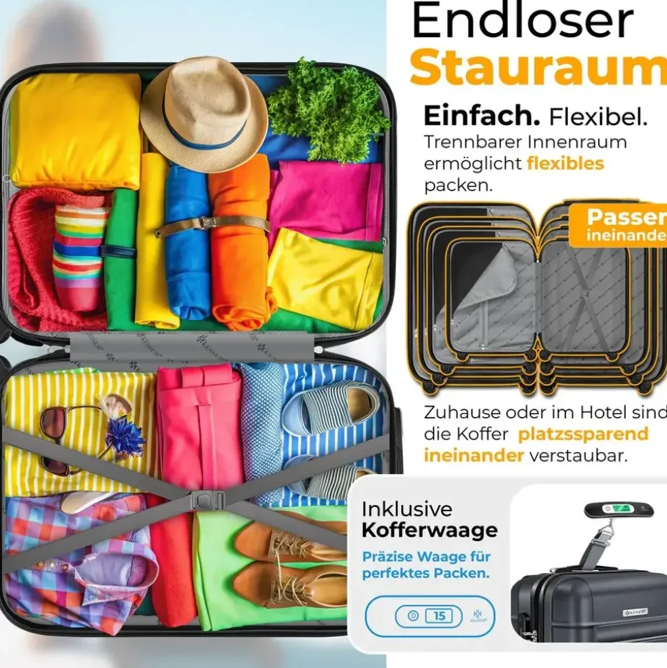 Kesser Koffer-Set 3-tlg. grau