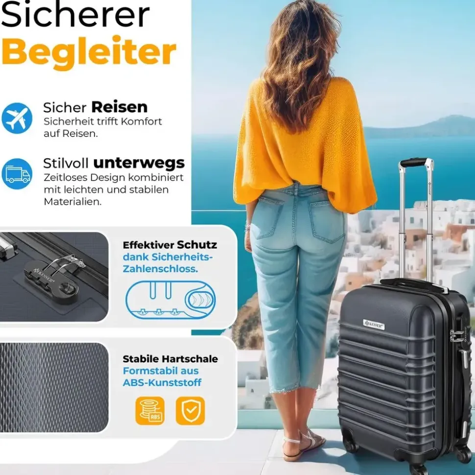 Kesser Koffer-Set 3-tlg. grau