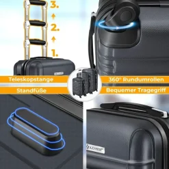 Kesser Koffer-Set 4-tlg. grau
