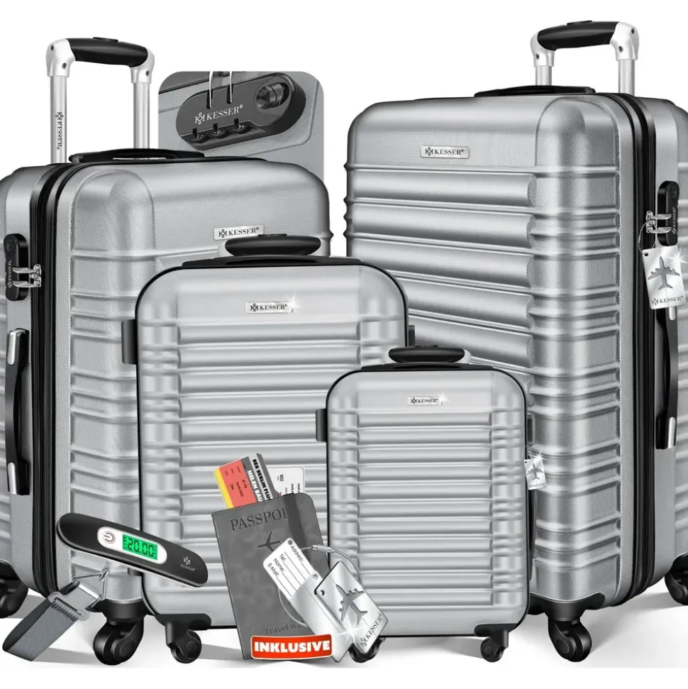 Kesser Koffer-Set 4-tlg. silber/kunststoff