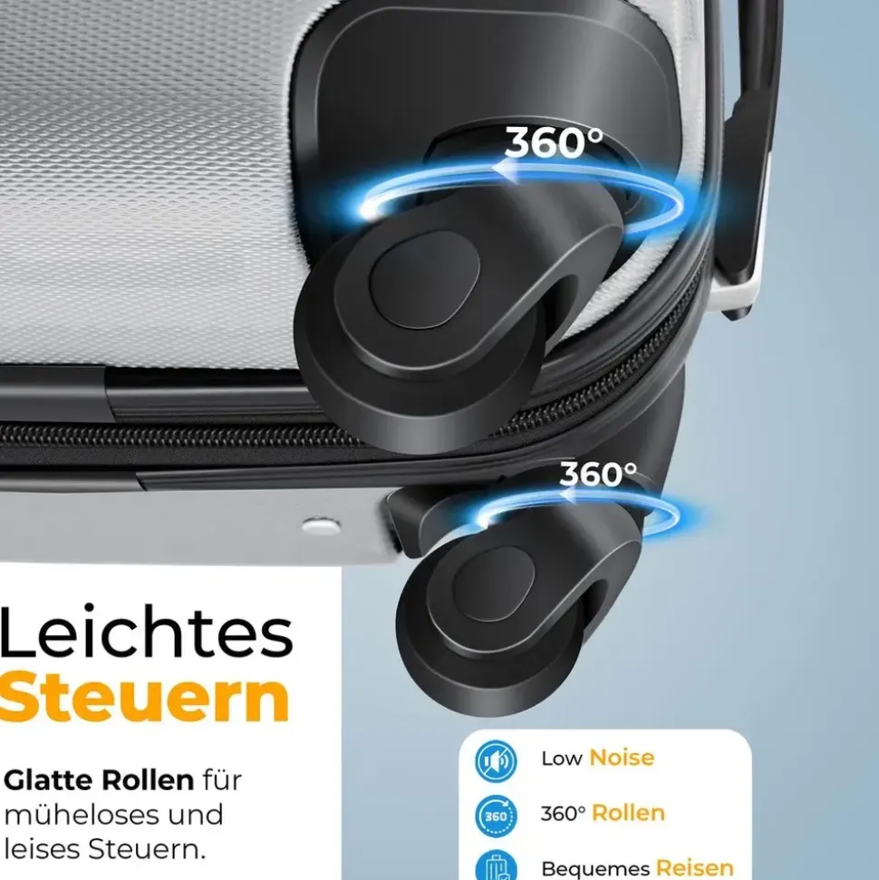 Kesser Koffer-Set 4-tlg. silber/kunststoff