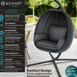 Kesser Luxe Hängesessel Anthrazit