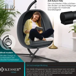 Kesser Luxe Hängesessel Anthrazit