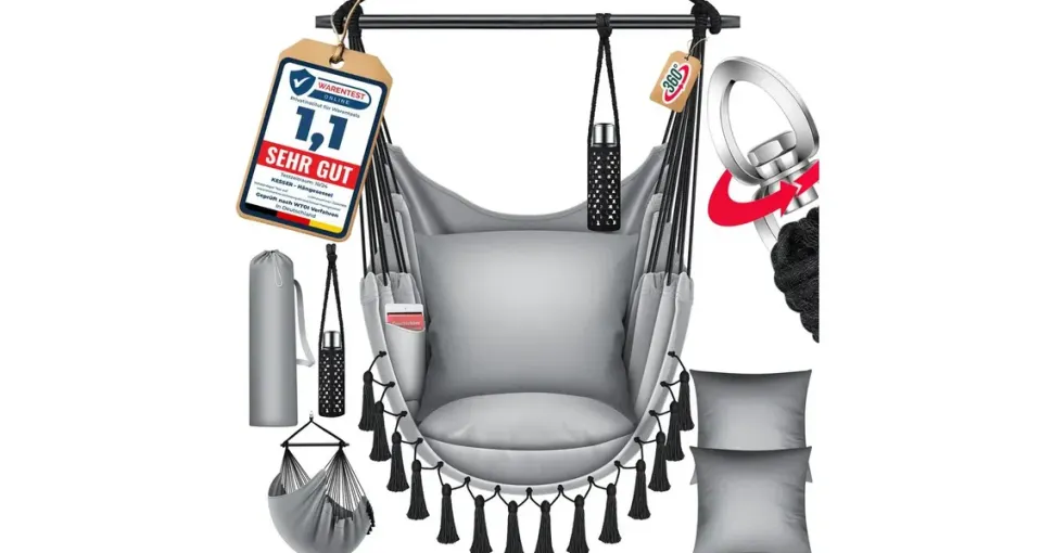 Kesser Safari XXL Hängesessel Grau