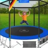 Kesser  Trampoline Komplettset 366 cm inkl. Sicherheitsnetz, Leiter und Randabdeckung blau