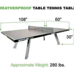 Kettler Tischtennisplatte Eden Outdoor Grau