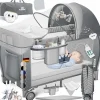 Kidiz KIDIZ® Babybett Reisebett Kinderreisebett Faltbar mit Matratze 120x60, Seiteneingang, Wickelauflage, Mosktionetz, Spielbogen & Tragetasche Baby Beistellbett Kinderbett ab Geburt bis 15 kg