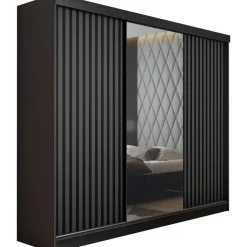 kier furniture Schiebetürenschrank Malani 200 x 205 x 59 cm Schwarz/Grau