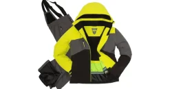 KILLTEC Skianzug Kinder schwarz/grau meliert/limette 128