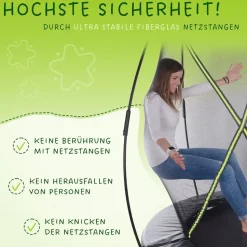 Kinetic Sports Ultimate Pro 305 cm inkl. Sicherheitsnetz schwarz