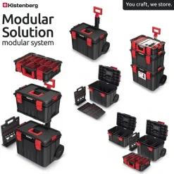 Kistenberg Modular Solution Werkzeugkoffer 3in1 Set schwarz 35,5 x 53 x 82,5 cm