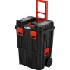 Kistenberg Werkzeugtrolley 2 in 1 rot|schwarz 45 x 36 x 64 cm