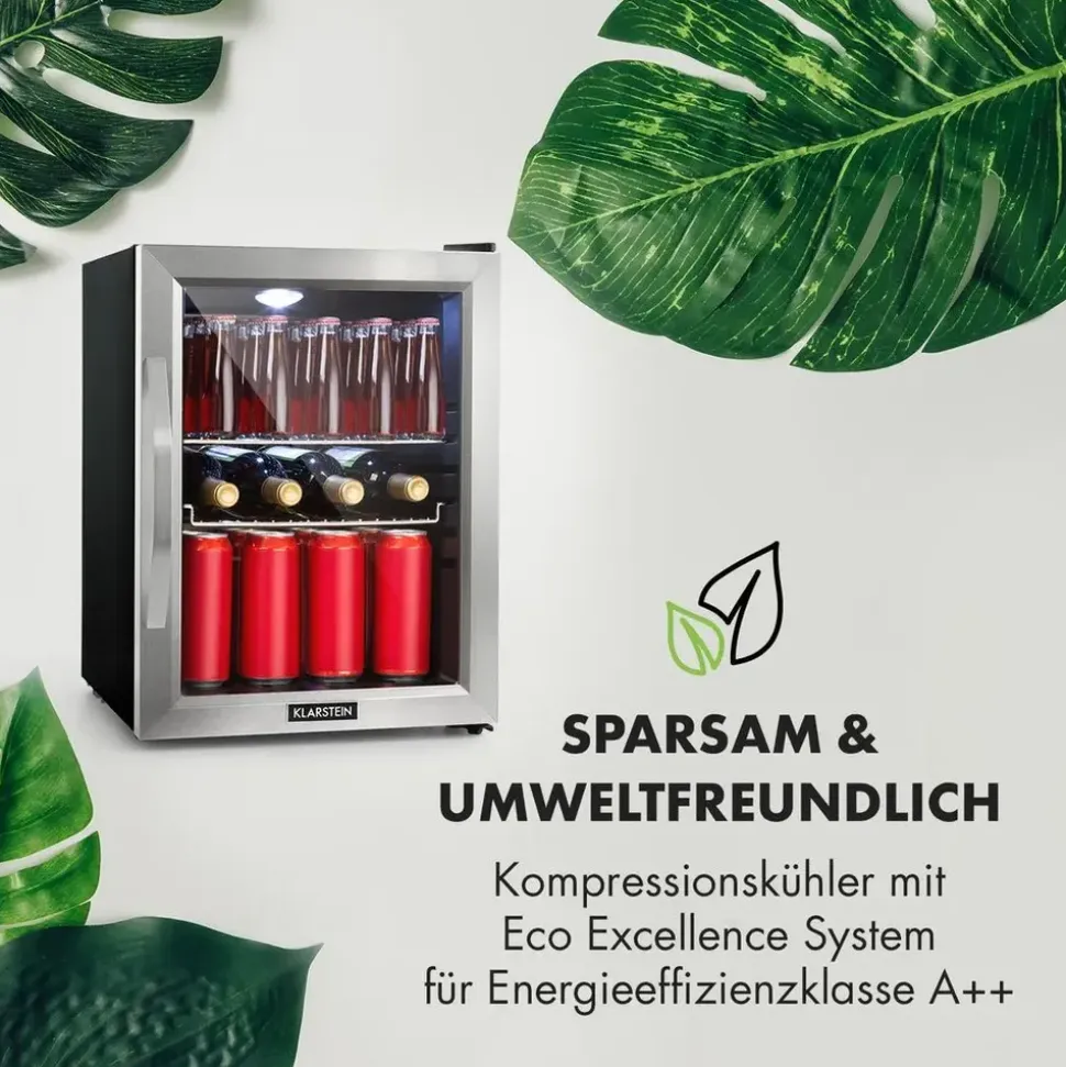 Klarstein Beersafe M Getränkekühlschrank (33 l, 540 mm hoch, Edelstahl)