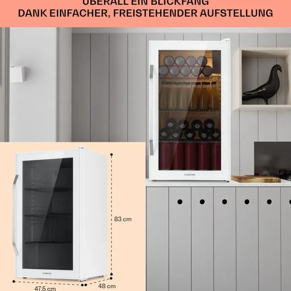 Klarstein Beersafe XXL Getränkekühlschrank (80 l, 830 mm hoch, Quartz)