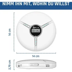 Klim Discman - Tragbarer CD Player mit eingebautem Akku - inklusive KLIM Fusion Kopfhörer. mini, CD Player, kompatibel mit CD-R, CD-RW und MP3 Weiß