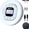 Klim Journey + Tragbarer CD-Player Walkman mit langlebigem Akku + Mit Kopfhörern + Radio FM + Kompatibler MP3-CD-Player + SD-Karte, FM-Transmitter, Bluetooth + Ideal für Autos + Portable CD Player
