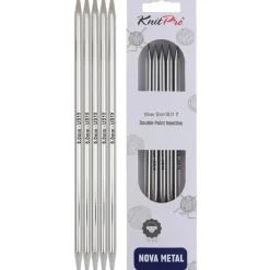 KnitPro Nadelspiel 6 mm Silber 5 St.