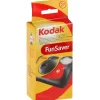 Kodak FunSaver Flash 27exp - Einwegkamera, Blitz automatisch EIN/AUS, LED-Anzeige, automatische Belichtungssteuerung - Schwarz.