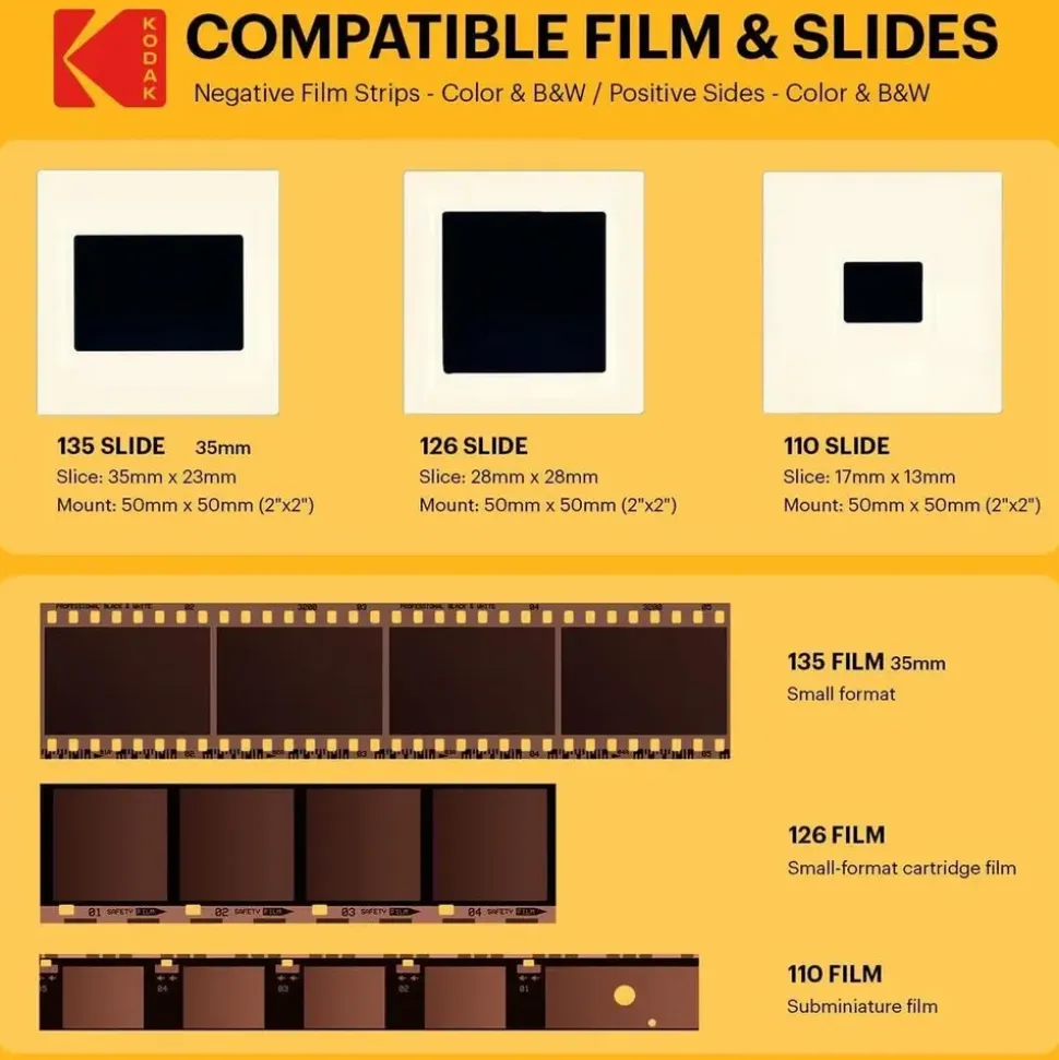 Kodak Slide N SCAN Diascanner, Negativscanner 4320 x 3252 Display, USB-Stromversorgung