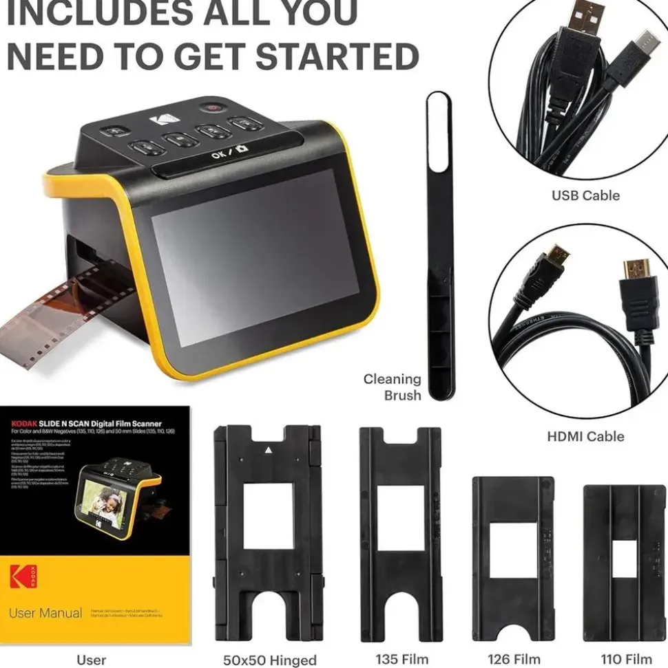 Kodak Slide N SCAN Diascanner, Negativscanner 4320 x 3252 Display, USB-Stromversorgung